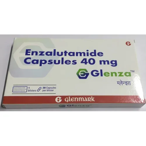 Glenza 40 mg enzalutamide product packaging